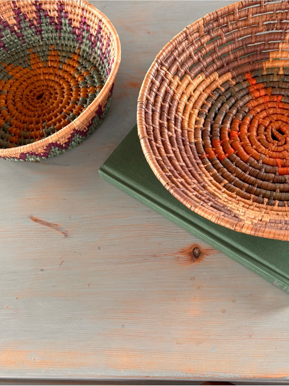 Handwoven Decorative Woven Basket Baskets - Multi-Color
